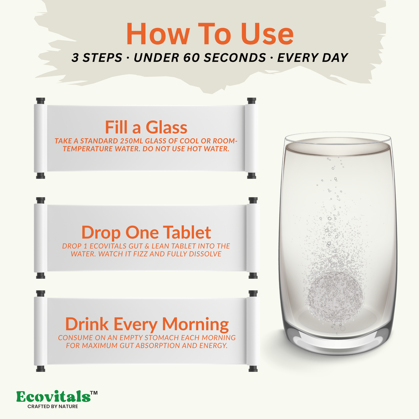 Ecovitals Gut & Lean: A 3-in-1 Probitoics & Herbs Formula for Healthy Gut.